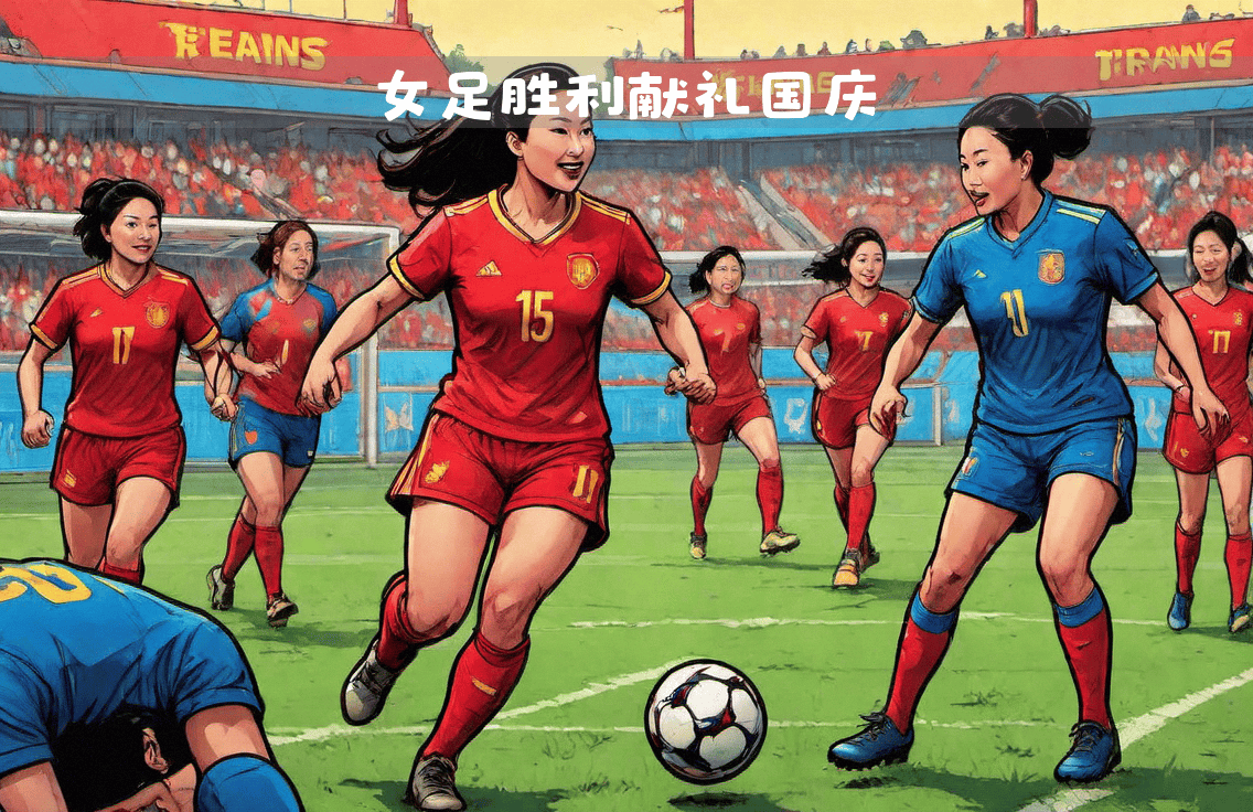 中国女足全力拼搏，冲刺比赛胜利